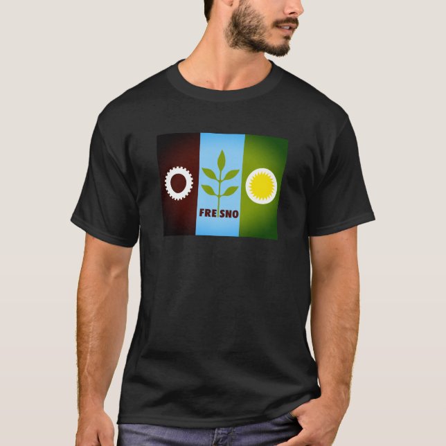 Flagga Fresno, Kalifornien T Shirt (Framsida)