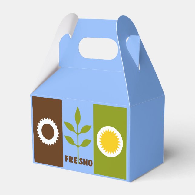 Flagga Fresno, Kaliforniens favoritbox Presentaskar (Framsidan Sidan)