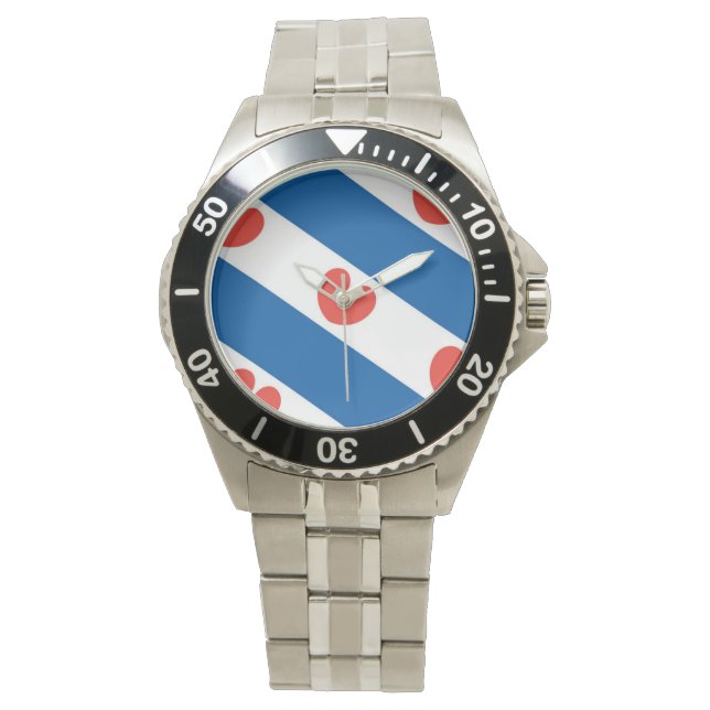Flagga Friesland Armbandsur (Framsida)