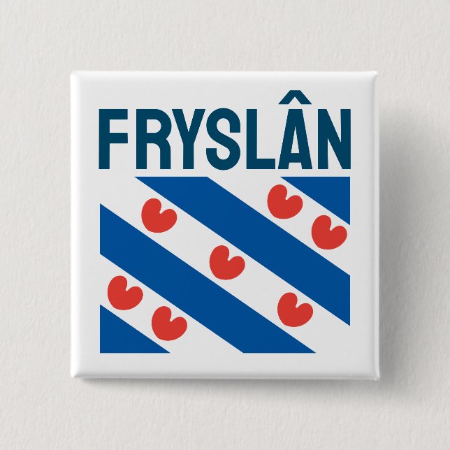 Flagga Friesland Knapp (Framsida)