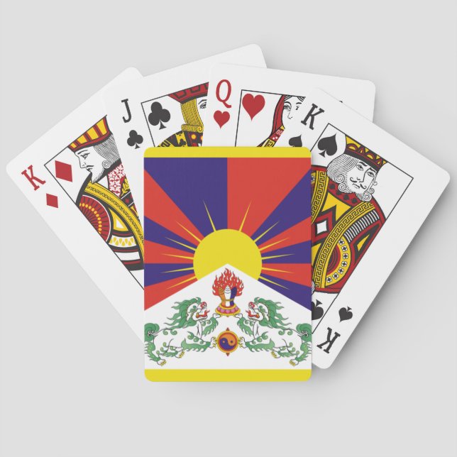 Flagga fritt Tibet Casinokort (Baksidan)