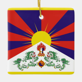 Flagga fritt Tibet Julgransprydnad Keramik