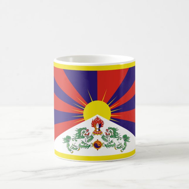 Flagga fritt Tibet Kaffemugg (Center)