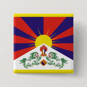 Flagga fritt Tibet Knapp