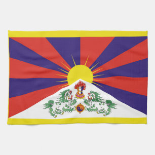 Flagga fritt Tibet Kökshandduk