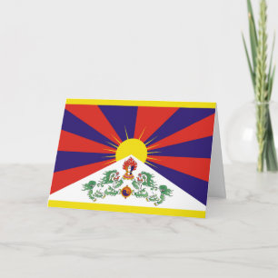 Flagga fritt Tibet Kort