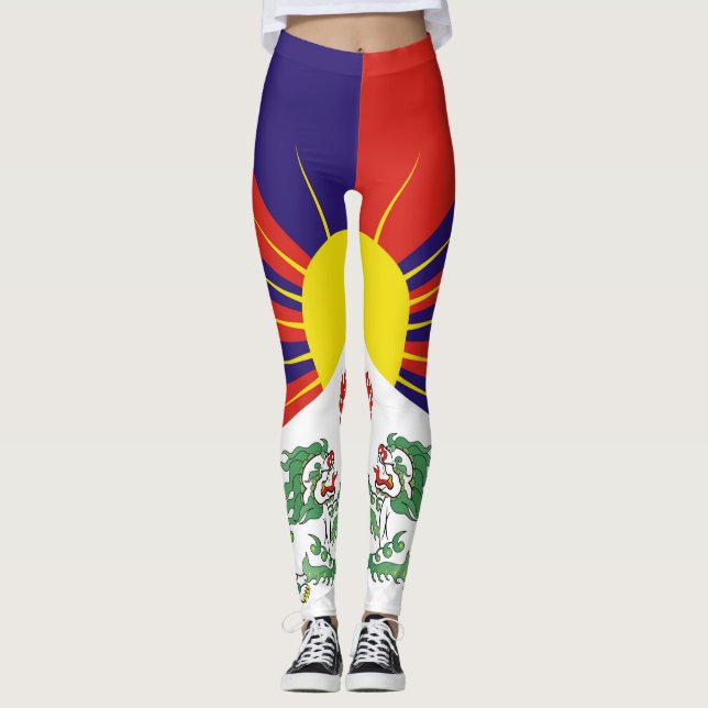 Flagga fritt Tibet Leggings (Framsida)