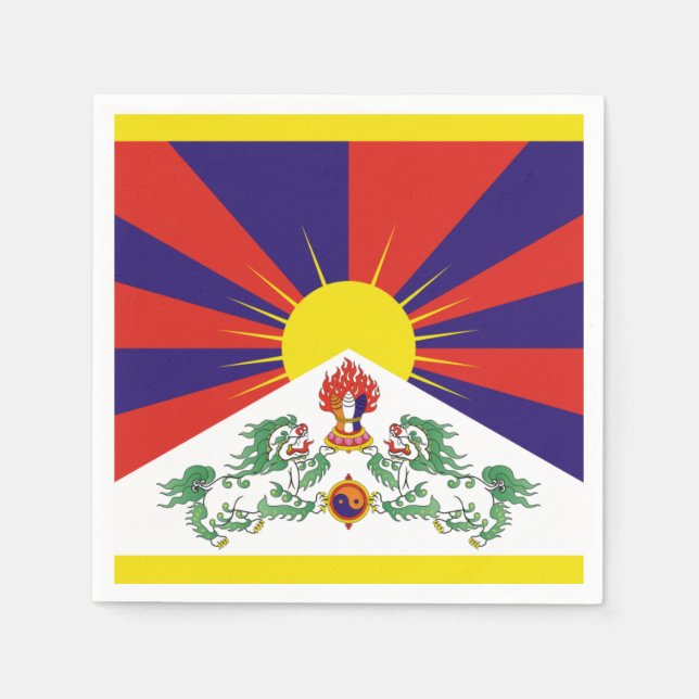 Flagga fritt Tibet Pappersservett (Framsidan)