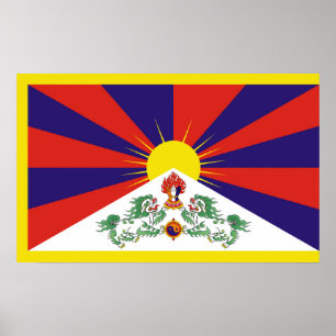 Flagga fritt Tibet Poster