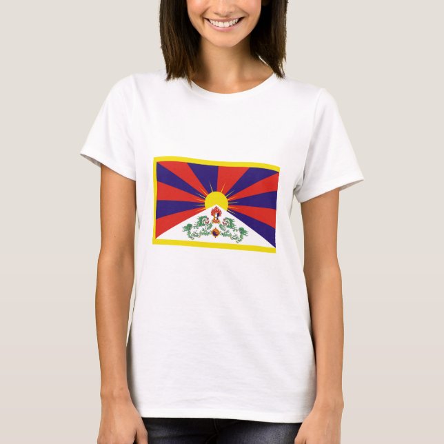 Flagga fritt Tibet T Shirt (Framsida)