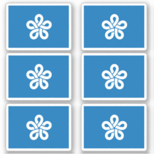 Flagga Fukuoka-prefekturen, Japan Klistermärken