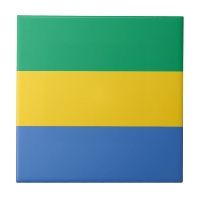 Flagga Gabon Kakelplatta (Framsidan)