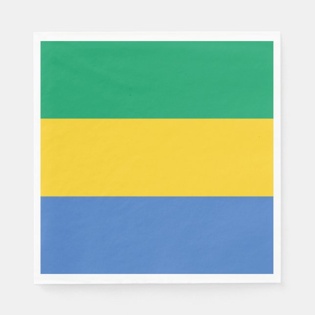 Flagga Gabon Pappersservett (Framsidan)