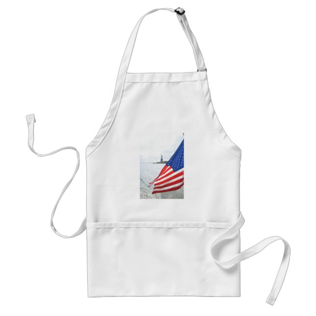 Flagga gäller för Frihetsgudinnan. Förkläde (Framsidan)