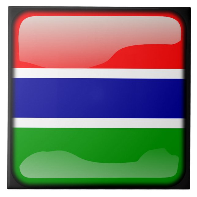 Flagga Gambia Kakelplatta (Framsidan)