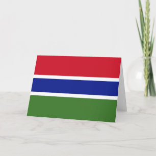 Flagga Gambia Kort