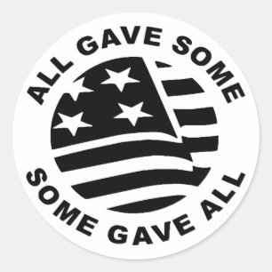 Flagga gav alla lite pengar. runt klistermärke