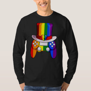 Flagga Gay Video Game Controller Lgbt Q Coola Rain T Shirt