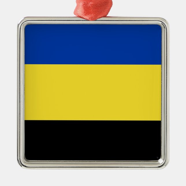 Flagga Gelderland Julgransprydnad Metall (Framsidan)