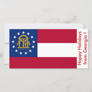 Flagga Georgia, Glad helg från USA Julkort