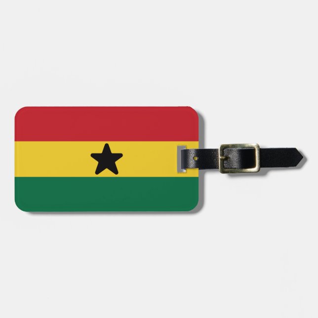 Flagga Ghana Bagagebricka (Horisontell Framsida)