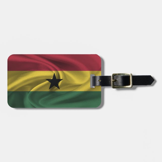 Flagga Ghana Bagagebricka (Horisontell Framsida)
