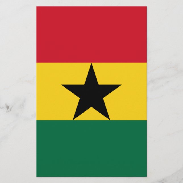 Flagga Ghana Brevpapper (Framsida)