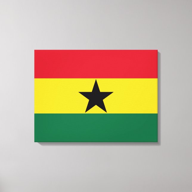 Flagga Ghana Canvastryck (Framsida)