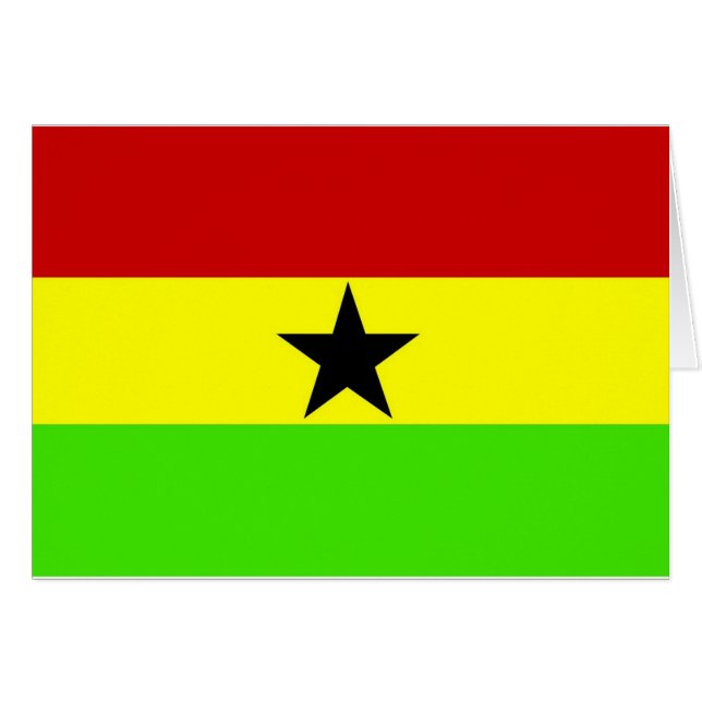 Flagga Ghana Hälsningskort (Framsidan Horizontal)