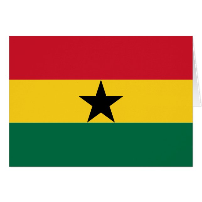 Flagga Ghana Hälsningskort (Framsidan Horizontal)