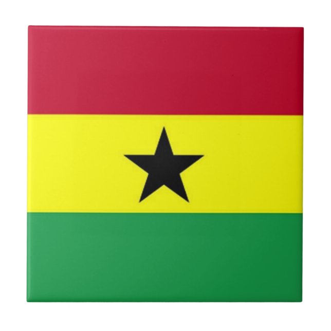 Flagga Ghana Kakelplatta (Framsidan)