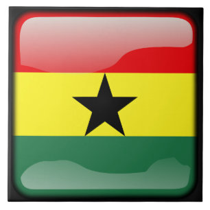 Flagga Ghana Kakelplatta