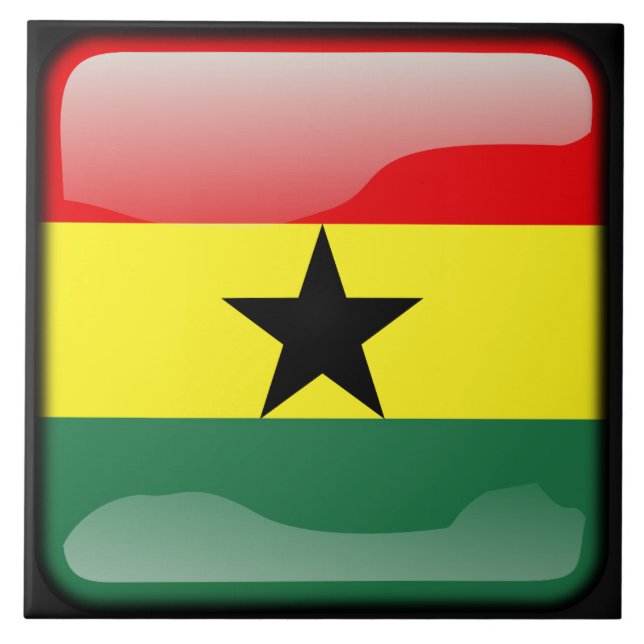 Flagga Ghana Kakelplatta (Framsidan)