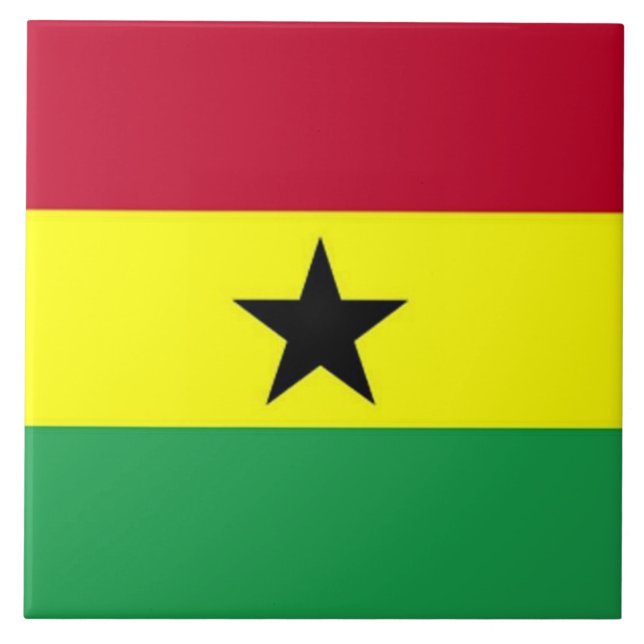 Flagga Ghana Kakelplatta (Framsidan)