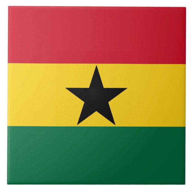 Flagga Ghana Kakelplatta (Framsidan)