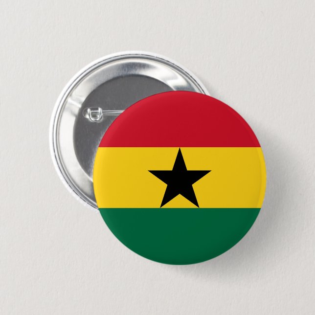 Flagga Ghana Knapp (Framsida & baksida)