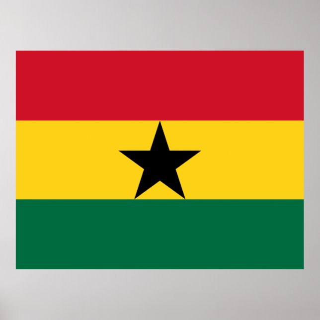 Flagga Ghana Poster (Framsidan)