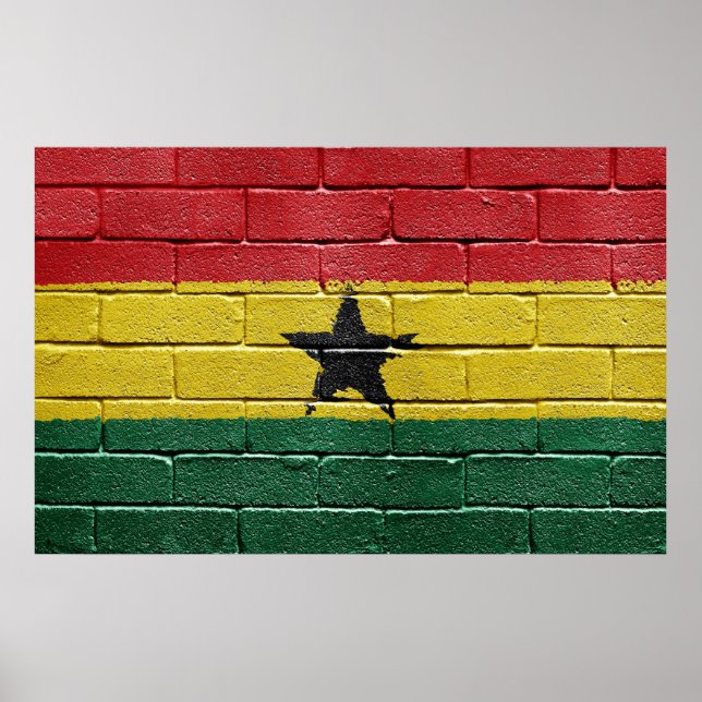Flagga Ghana Poster (Framsidan)