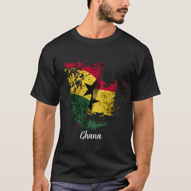 flagga Ghana T Shirt (Framsida)
