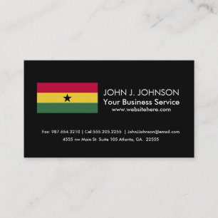 Flagga Ghana Visitkort