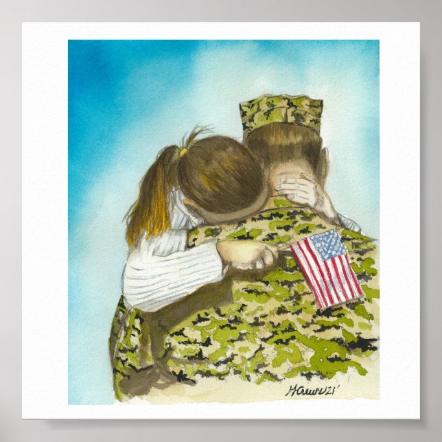 Flagga Girl Poster (Framsidan)