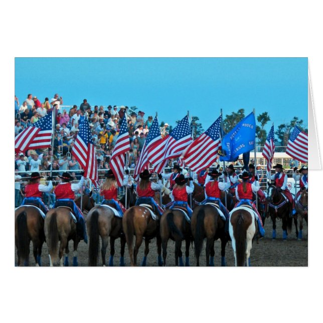 Flagga Girls Hälsningskort (Framsidan Horizontal)