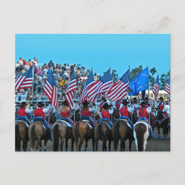 Flagga Girls Vykort (Framsida)