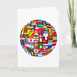 Flagga Globe Kort