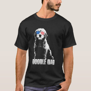 Flagga Goldendoodle Dood Gift Pappa Mamma Kids T Shirt