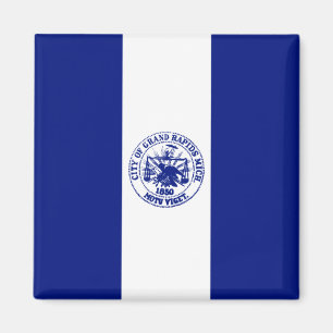 Flagga Grand Rapids (Michigan City) Magnet
