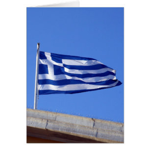 flagga grek hälsningskort