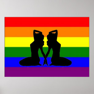 Flagga Grekiska Lesbisk Pride Poster