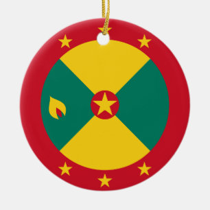 Flagga Grenada Julgransprydnad Keramik