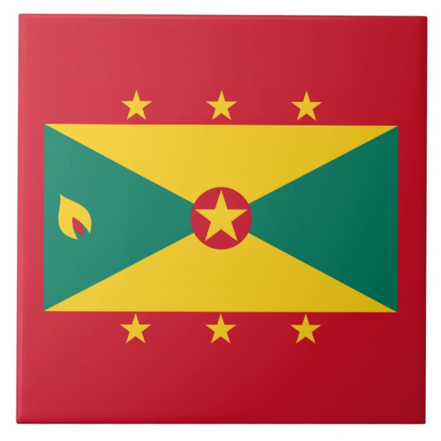 Flagga Grenada Kakelplatta (Framsidan)